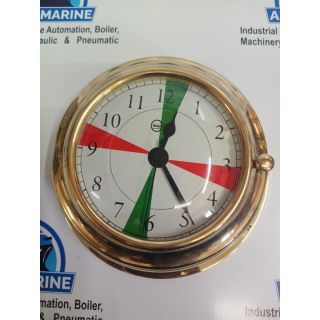 BARIGO BRASS QUARTZ CLOCK WITH RADIO SECTORS