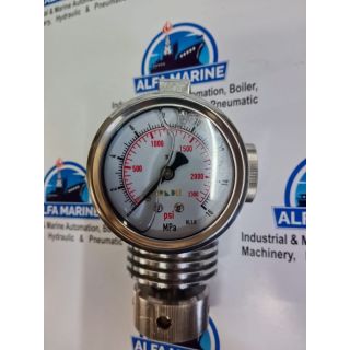 CRADLE - MAXIMUM PRESSURE INDICATOR 0-16 MPA, 2300 PSI MARINE PRESSURE GAUGE